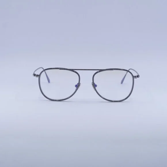 🕶️ New Tom Ford FT5691-B 012 Eyeglasses - Ruthenium with Blue Frame 52mm